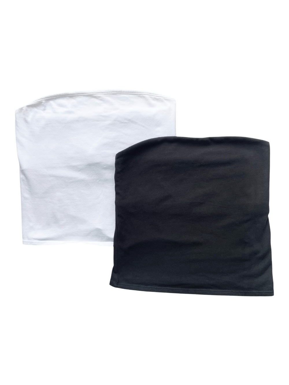 Bundle of 2 Wild Fable Shirts Women’s Large Black + White Tube Tops Y2K Ballet L